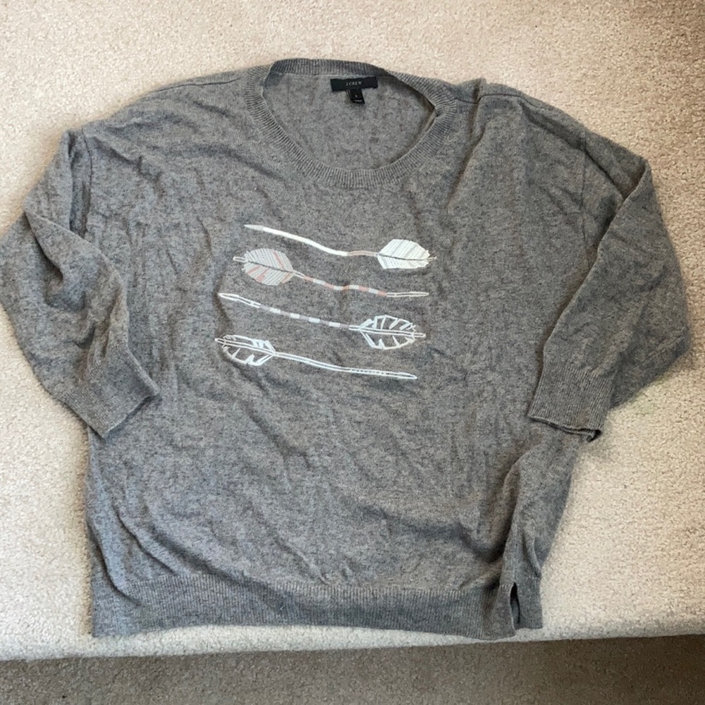 J Crew gray Arrow sweater - size L